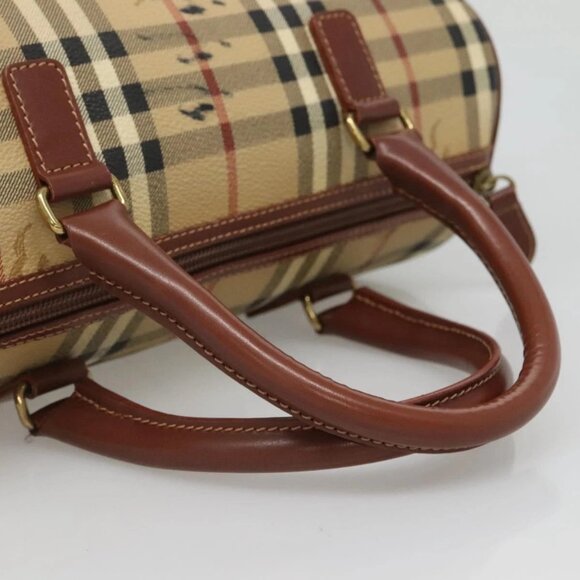 BURBERRY Nova Check Hand Bag PVC Beige Auth - Picture 8 of 16